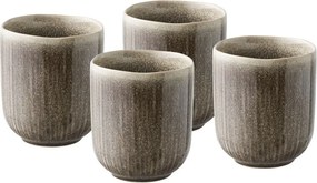 Sivobéžové kameninové šálky v súprave 4 ks 360 ml Viola – House Nordic