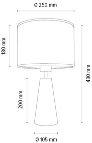 Spot-Light 7017403211528 - Stolová lampa MERCEDES 1xE27/40W/230V dub