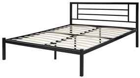 Manželská posteľ 140 cm Cush (čierna) (s roštom). Vlastná spoľahlivá doprava až k Vám domov. 1078519