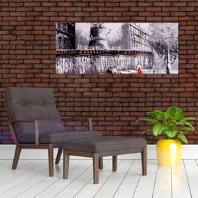 Obraz - Olejomaľba mesta II. (120x50 cm)