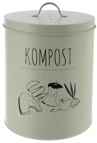 Plechová nádoba na kompost s filtrom, kompostér na bio odpad, GREENISH mätový