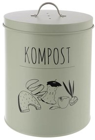 Plechová nádoba na kompost s filtrom, kompostér na bio odpad, GREENISH mätový