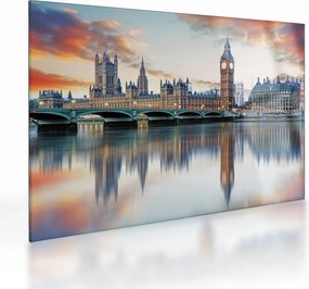 Sklenený obraz - Londýnske Houses of Parliament (70x50 cm)