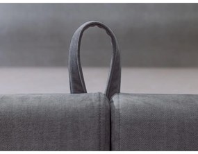 Tmavosivá zamatová čalúnená dvojlôžková posteľ s úložným priestorom s roštom 160x200 cm Jade - Bobochic Paris