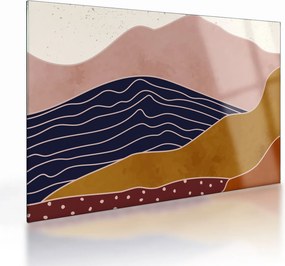 Sklenený obraz - Slnko nad horami (70x50 cm)