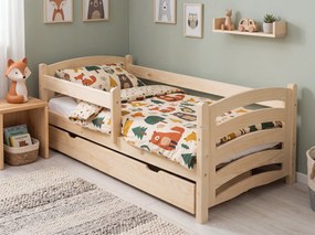 Detská posteľ MELA 80 x 160 cm, borovica Rošt: Bez roštu, Matrac: Matrac EASYSOFT 10 cm