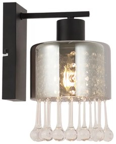 Globo 15884W - Nástenná lampa HENDRY 1xE27/60W/230V čierna