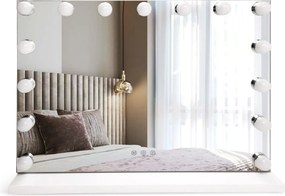 Rea Hollywood, LED zrkadlo, 58x45 cm, biela, HOM-12010