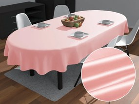 Biante Saténový oválny obrus polyesterový Satén LUX-061 Svetlo koralovo ružový 100x140 cm