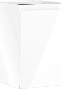 Mexen Orio, kúpeľňová skrinka 35 cm, 1 dvierka, biela lesklá, 91A11-03547-1-BF00