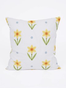 Bavlnená obliečka na vankúš Renforcé 40 × 40 cm - Narcis bieložlté