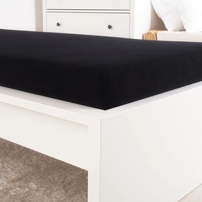 4Home froté prestieradlo Perfect čierna, 90 x 200 cm