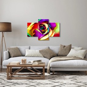 Obraz - Farebná ruža (90x60 cm)