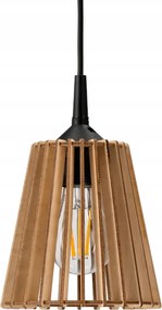 LED DREVENÁ STROPNÁ ZÁVESNÁ LAMPA S DLHÝM NASTAVITEĽNÝM KÁBLOM + KLIP