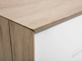 Televízny stolík biely / svetlé drevo FORESTER Beliani