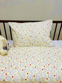 Obliečky bavlnené detské Sloník žltý - Detský set 130x90cm + 65x45cm