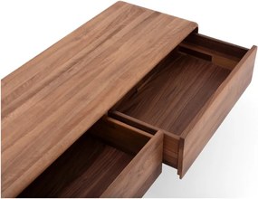 Hnedý TV stolík z orechového dreva 220x45x45 cm Fawn – Gazzda