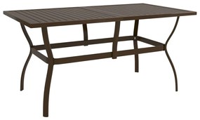 Záhradný stôl hnedý 140x80x72 cm oceľ 312280