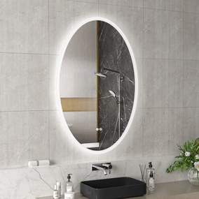 Erga Paola, oválne LED zrkadlo 80x120cm, 2990 lm, 3 farby svetla, predné a zadné osvetlenie, ERG-V01-302-1280-00