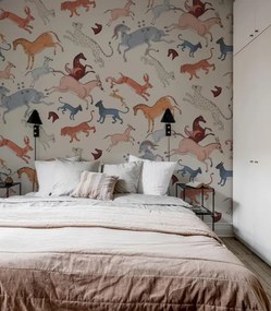 WALLCOLORS Oriental Animals Beige  wallpaper - tapeta POVRCH: Wallstick