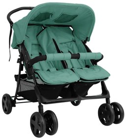 Kočík pre dvojičky zelený oceľový 10346