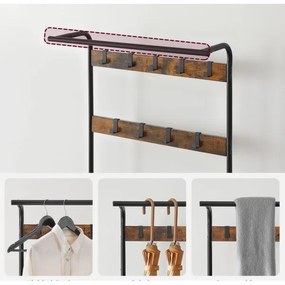 Stojanový vešiak NAVOR hnedá/čierna