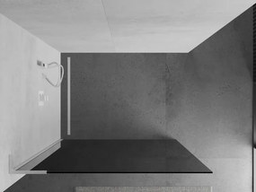 Mexen Kioto L, sprchová zástena Walk-In 90 x 200 cm, 8mm šedé sklo, biely profil, 800-090-103-20-40