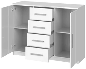 Spálňa Kler XII, Farby: biela / biela + ekokoža Soft Pik 029