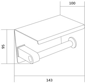 Mexen príslušenstvo, držiak na wc papier, chróm, 701197-00