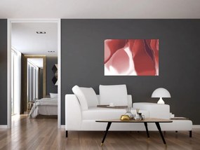 Obraz - Červená abstraktná kvetina N⁰3 (90x60 cm)