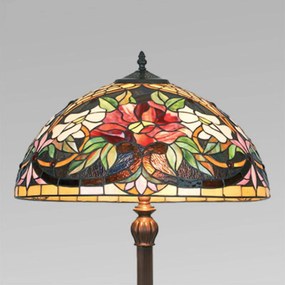Farebná stojaca lampa ARIADNE v štýle Tiffany