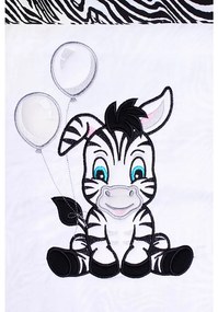 3-dielne posteľné obliečky New Baby Zebra 100/135 bielo-čierne