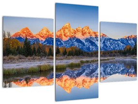 Obraz zasnežených horských štítov (90x60 cm)
