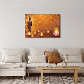 Obraz - Budha v zlatom lesku (90x60 cm)