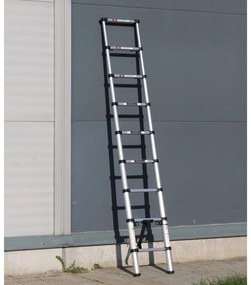 Teleskopický hliníkový rebrík PROFI, 2,65 m, 9 priečok