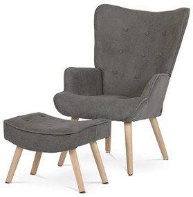 BONTEC Kreslo ušiak, modrá látka, AK-302 BLUE2 Farba: Hnedá