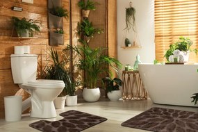 Sada kúpeľňových koberčekov SUPREME STONES kamienky, hnedá