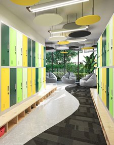 Kovová školská skrinka s 10 boxmi Bartuś (1094)