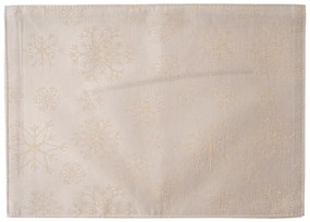 Vianočné Prestieranie vodeodolné Vločky zlatá, 32 x 45 cm