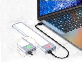 Verk 08366 Multifunkčné LED osvetlenie s pohybovým a súmrakovým senzorom 32 cm biela