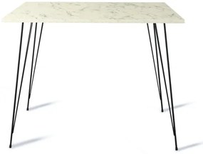 Jedálenský stôl SANDALF 75x90 cm biela/čierna
