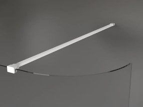 Mexen Kioto, zaoblená sprchová zástena 90 x 200 cm, 8mm číre sklo, biely profil, 800-080-101-20-06