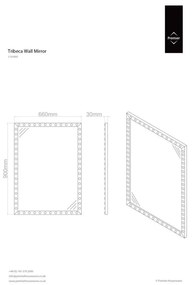 Nástenné zrkadlo 66x90 cm Tribeca – Premier Housewares