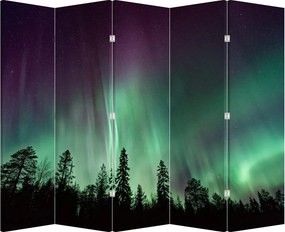 Paraván - Polárna žiara (210x170 cm)