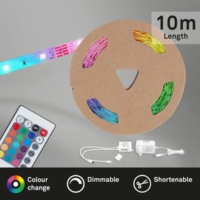 Brilo - LED RGB Stmievateľný pásik 11,5m LED/24W/230V + DO