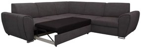 Rohová rozkladacia sedačka ROYAL 2+L čierna