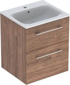 Geberit Selnova kúpeľňová skrinka s umývadlom 55x50,2x65,2 cm v prevedení orech hickory 501.234.00.1