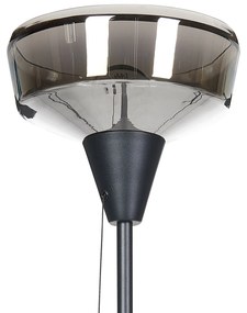 Kovová stojaca lampa 175 cm čierna/strieborná TALPARO Beliani