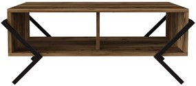 Dizajnový konferenčný stolík Halina 90 cm vzor orech