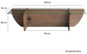 TV stolík Dukoki (orech) . Vlastná spoľahlivá doprava až k Vám domov. 1095493